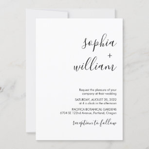Convite de Casamento Minimalista Moderno