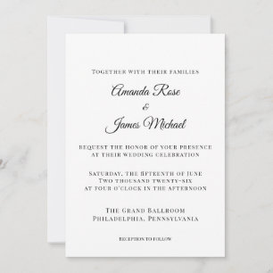 convite de casamento minimalista moderno