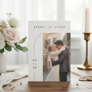 Convite de Casamento Minimalista Moderno com Foto