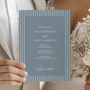 Convite de Casamento Minimalista Moderno com Listr