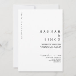 Convite de Casamento Minimalista Moderno de Outono