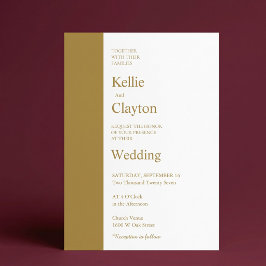 Convite de Casamento Minimalista Moderno em Barra