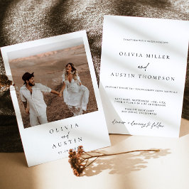 Convite de casamento Minimalista Moderno | Foto Bo