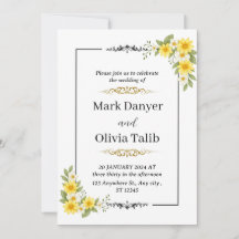 Convite de Casamento Minimalista - Moderno, Simple