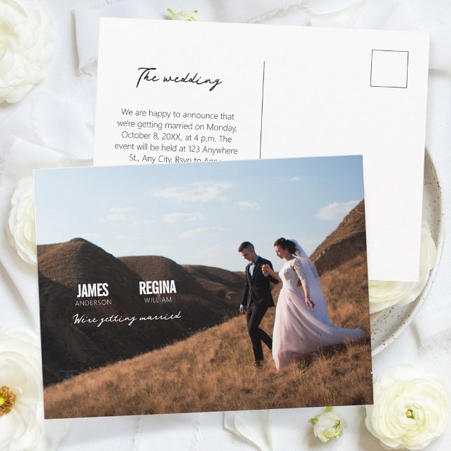 Convite de casamento minimalista moderno simples (Criador carregado)