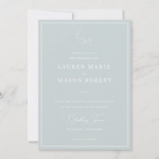 Convite de Casamento Minimalista Monograma