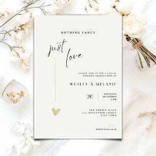 Convite de Casamento Minimalista Nada de Extravagâ