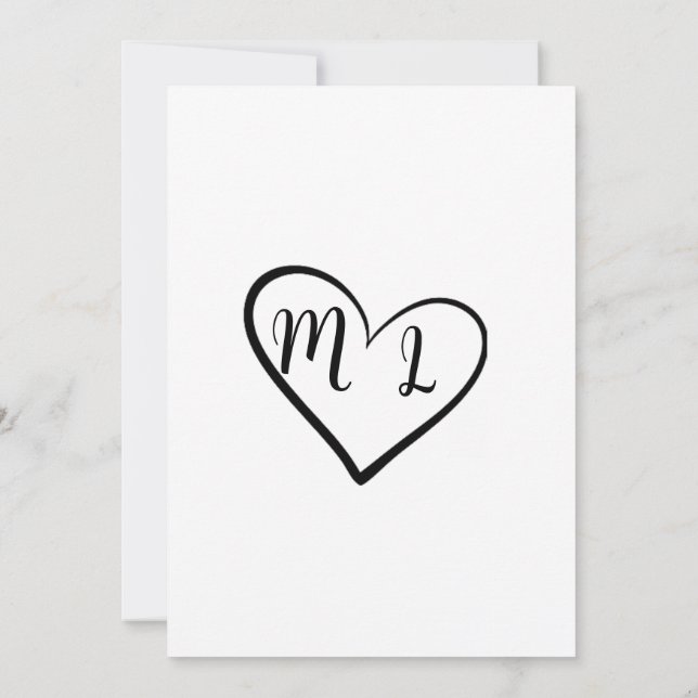 Convite de Casamento Minimalista "Nós Dissemos Sim (Verso)