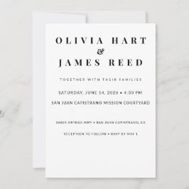 Convite de Casamento Minimalista - Personalizado E