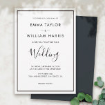 Convite de Casamento Minimalista Preto e Branco 01<br><div class="desc">Convite de Casamento Minimalista Negro e Branco. Para mais personalização, clique no botão "Personalizar" ou no botão "Personalizar" e use a ferramenta design para modificar. Você pode alterar a cor, o estilo e os tamanhos do texto. A cor no verso foi definida como cinza de Cinder. Você pode mudar a...</div>
