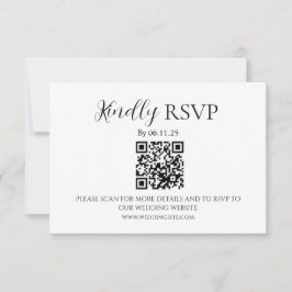 Convite de Casamento Minimalista RSVP