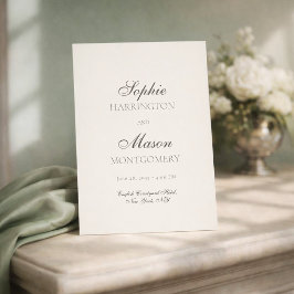 Convite de Casamento Minimalista Sage