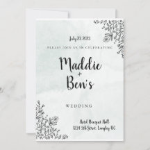 Convite De Casamento Minimalista Simples