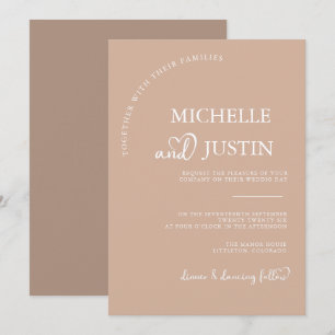 Convite de Casamento Minimalista Simples Moderno