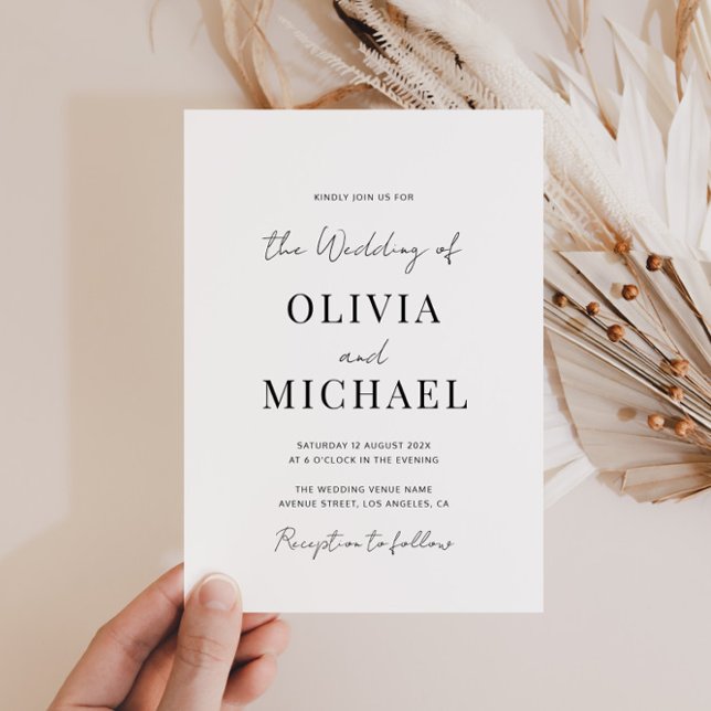 convite de casamento mínimo preto qr (Criador carregado)