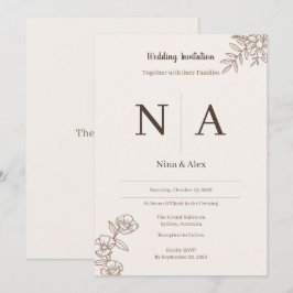 Convite de Casamento Mocha