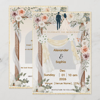 Convite de Casamento | Modelo Moderno Editável