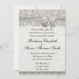 Convite de Casamento Modelo Renda Branca Personali