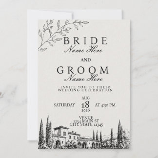 Convite de Casamento Moderno