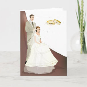 Convite de casamento moderno cartão nº 4