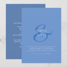 Convite de Casamento Moderno com Ampersand e RSVP 