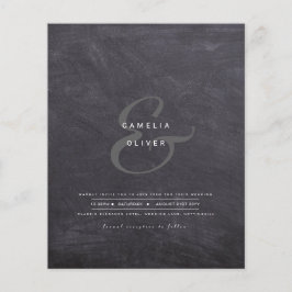 Convite de Casamento Moderno com Ampersand e RSVP 