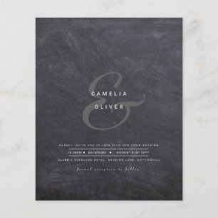Convite de Casamento Moderno com Ampersand e RSVP 