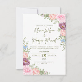 Convite de Casamento Moderno com Save the Date