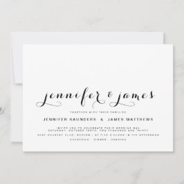 Convite de casamento Moderno de Fotografias de Scr