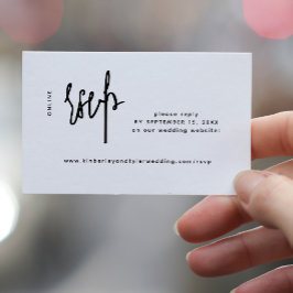 Convite de casamento moderno e casual com RSVP onl