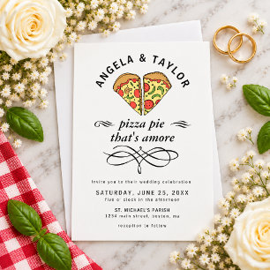 Convite de Casamento Moderno e Divertido Pizza Pie