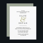 Convite de casamento moderno e elegante de baixo p<br><div class="desc">Convite de casamento moderno elegante de baixo preço Um alternativo mais barato do que um convite padrão.</div>