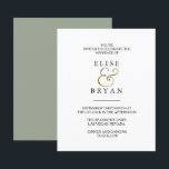 Convite de casamento moderno e elegante de baixo p<br><div class="desc">Convite de casamento moderno elegante de baixo preço Um alternativo mais barato do que um convite padrão.</div>