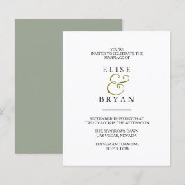 Convite de casamento moderno e elegante de baixo p