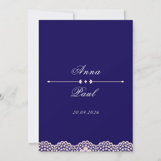 Convite de Casamento Moderno Elegante (Frente)