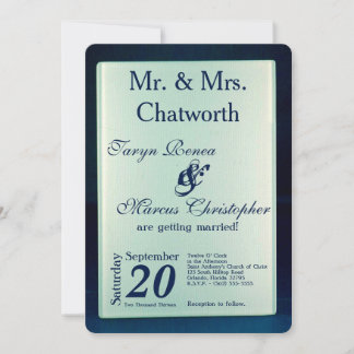 Convite de Casamento Moderno Espelho de Vidro Fosc