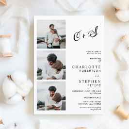 Convite de casamento moderno minimalista casual co