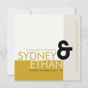 Convite de casamento Moderno Minimalista Simples M