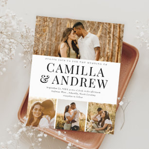 Convite de Casamento Moderno Orçamento 4 Fotos Ele