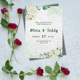 Convite de Casamento Moderno Orgânico Elegante