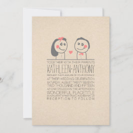 Convite de casamento moderno para casais bonitos
