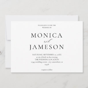 Convite de Casamento Moderno Preto e Branco 2