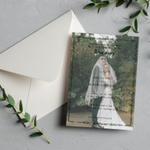 Convite de Casamento Moderno Simples | Foto Editáv