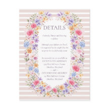 Convite de Casamento Moldura Flor Jardim Aquarela