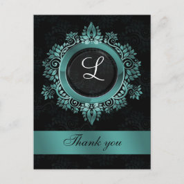 convite de casamento monograma aqua