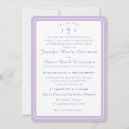 Convite de Casamento Monogramado Católico Atempora
