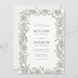 Convite de Casamento Monstera
