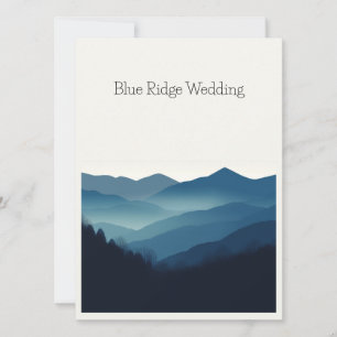 Convite de Casamento Montebello VA Montanhas Blue