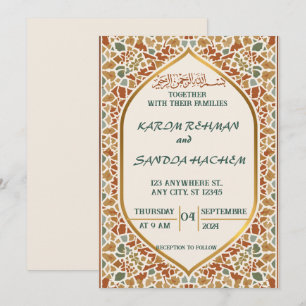 Convite de Casamento Mosaico Islâmico