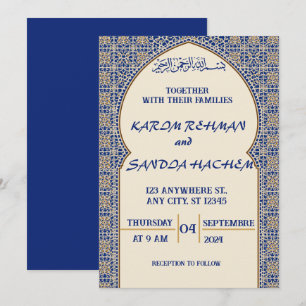 Convite de Casamento Mosaico Islâmico